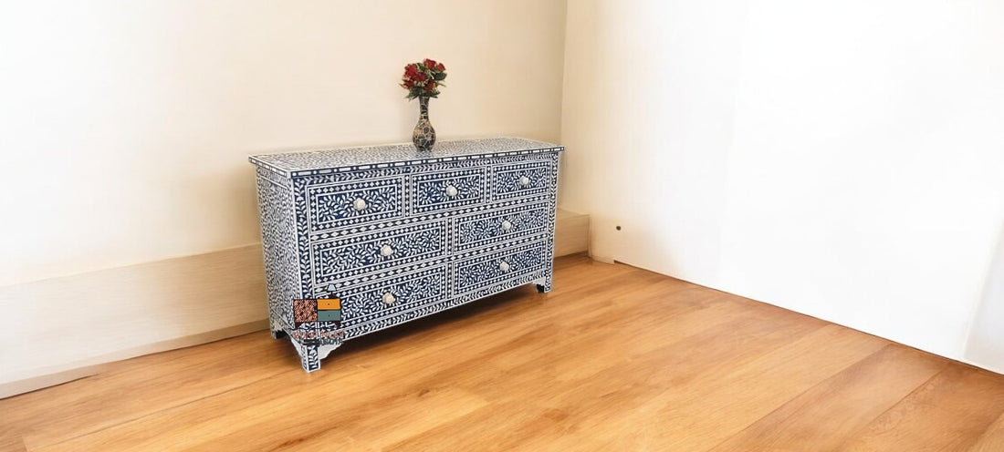 handmade bone inlay buffet bone inlay cabinet chest bone inlay furniture, home decor furniture