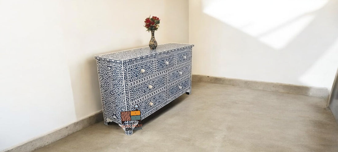 handmade bone inlay buffet bone inlay cabinet chest bone inlay furniture, home decor furniture