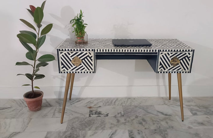 New handmade Bone inlay Work Desk, laptop table, console table, bone inlay furniture,