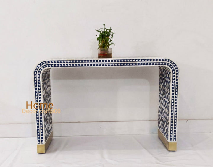 New handmade Bone Inlay morrocan U console, bone inlay console, bone inlay furniture