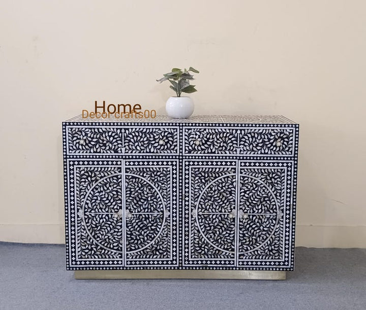 New Indian handmade mother of pearl inlay floral  Design Buffet, mop inlay furniture,