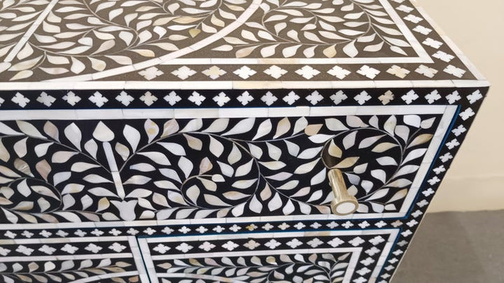 New Indian handmade mother of pearl inlay floral  Design Buffet, mop inlay furniture,