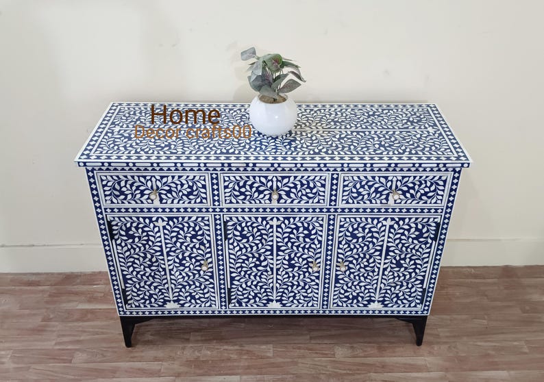 Handmade bone inlay 3 drawer 3 doors buffet, Furniture living room chest