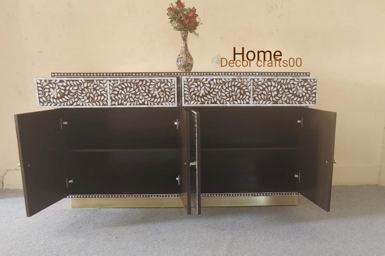 New Indian handmade mother of pearl inlay floral Design Buffet, mop furniture,