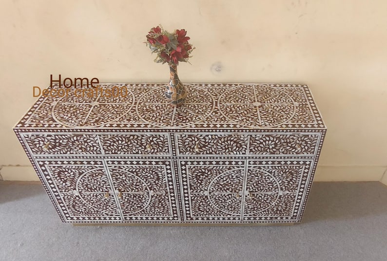 New Indian handmade mother of pearl inlay floral Design Buffet, mop furniture,