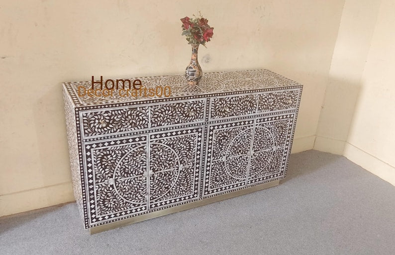 New Indian handmade mother of pearl inlay floral Design Buffet, mop furniture,